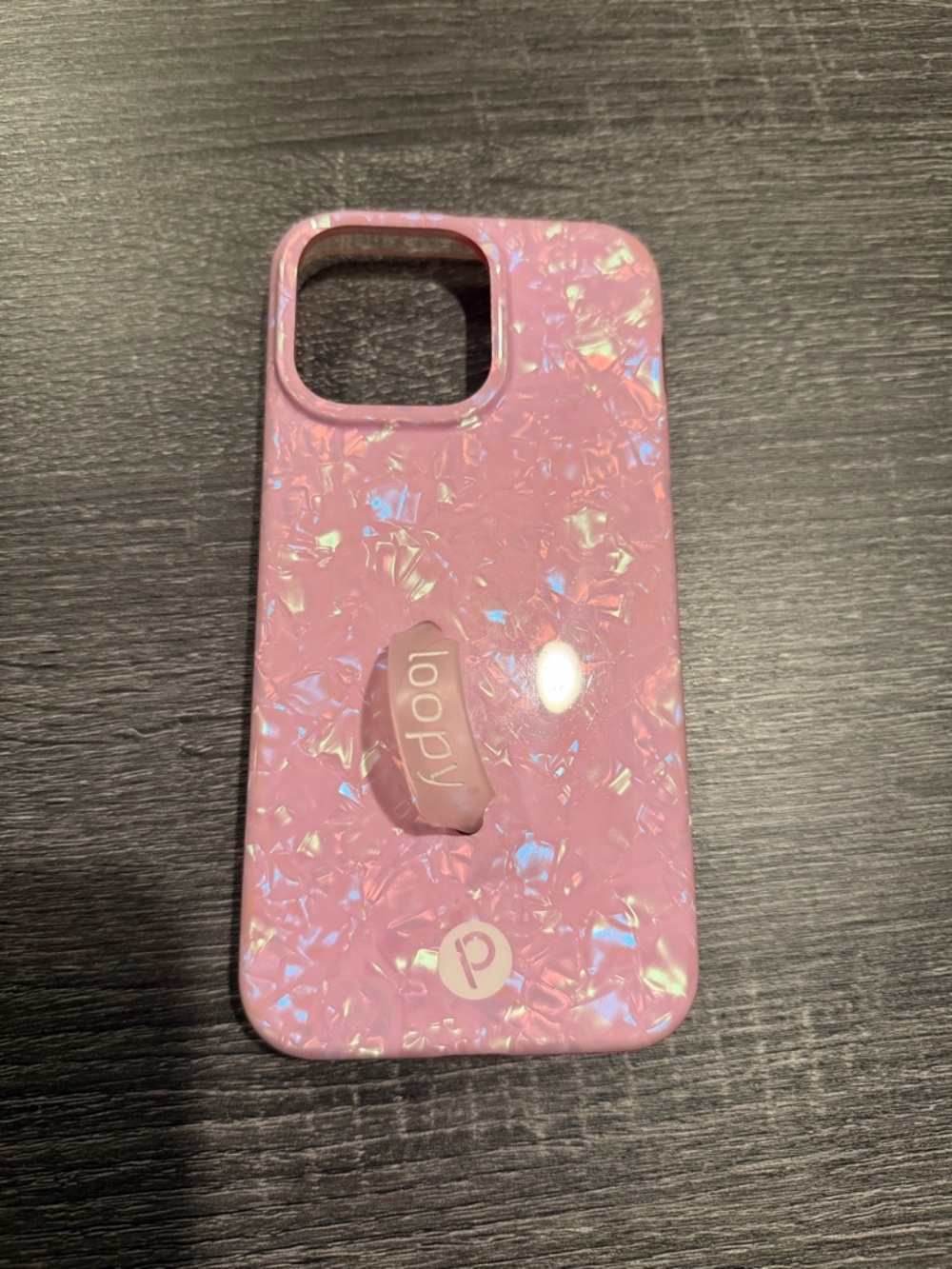 Like New iPhone 15 pro max Loopy Case Pink Opal Shell